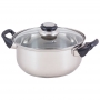 Кастрюля из нерж стали с крышкой (стекло) BAK-S-04 00022294