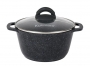 Кастрюля АП 2,5л со стекл/кр GRANIT(black)(3шт) - кгч25а УТ-00011298