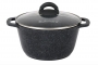 Кастрюля АП 4,5л со стекл/кр GRANIT(black)(3шт) - кгч45а УТ-00011300